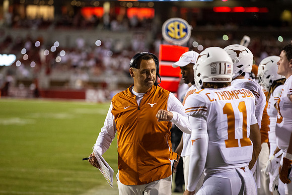 University of Texas Longhorns vs Arkansas Razorback football.